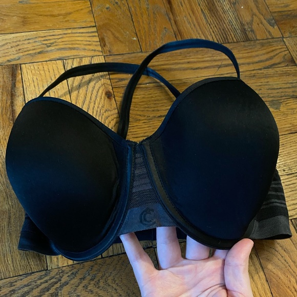 Chantelle Black Adjustable Strap Bra Size 32F - Picture 2 of 6